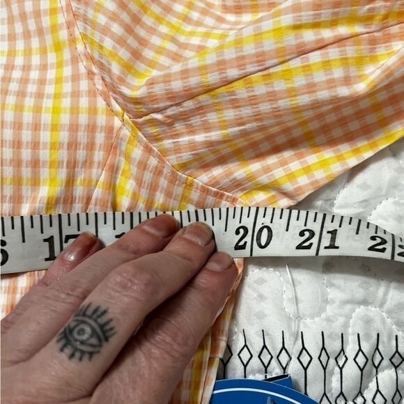 Columbia women nwt yellow pink long sleeve shirt button down medium - Picture 6 of 11